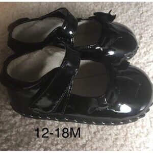 Pediped 12-18 M size 5 to 5.5 Black Leather Mary Jane